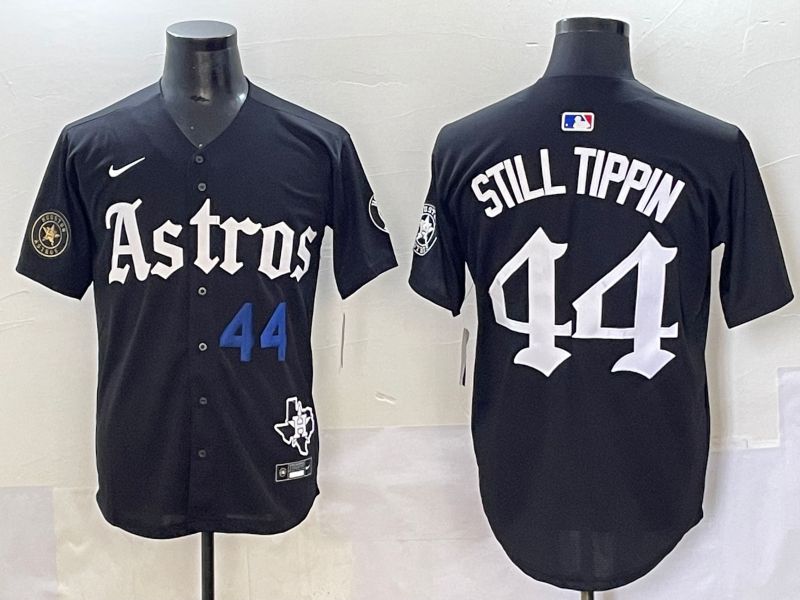 Men 2025 Houston Astros #44 Still Tippin Black Five generations Joint Name Nike MLB Jersey style 3